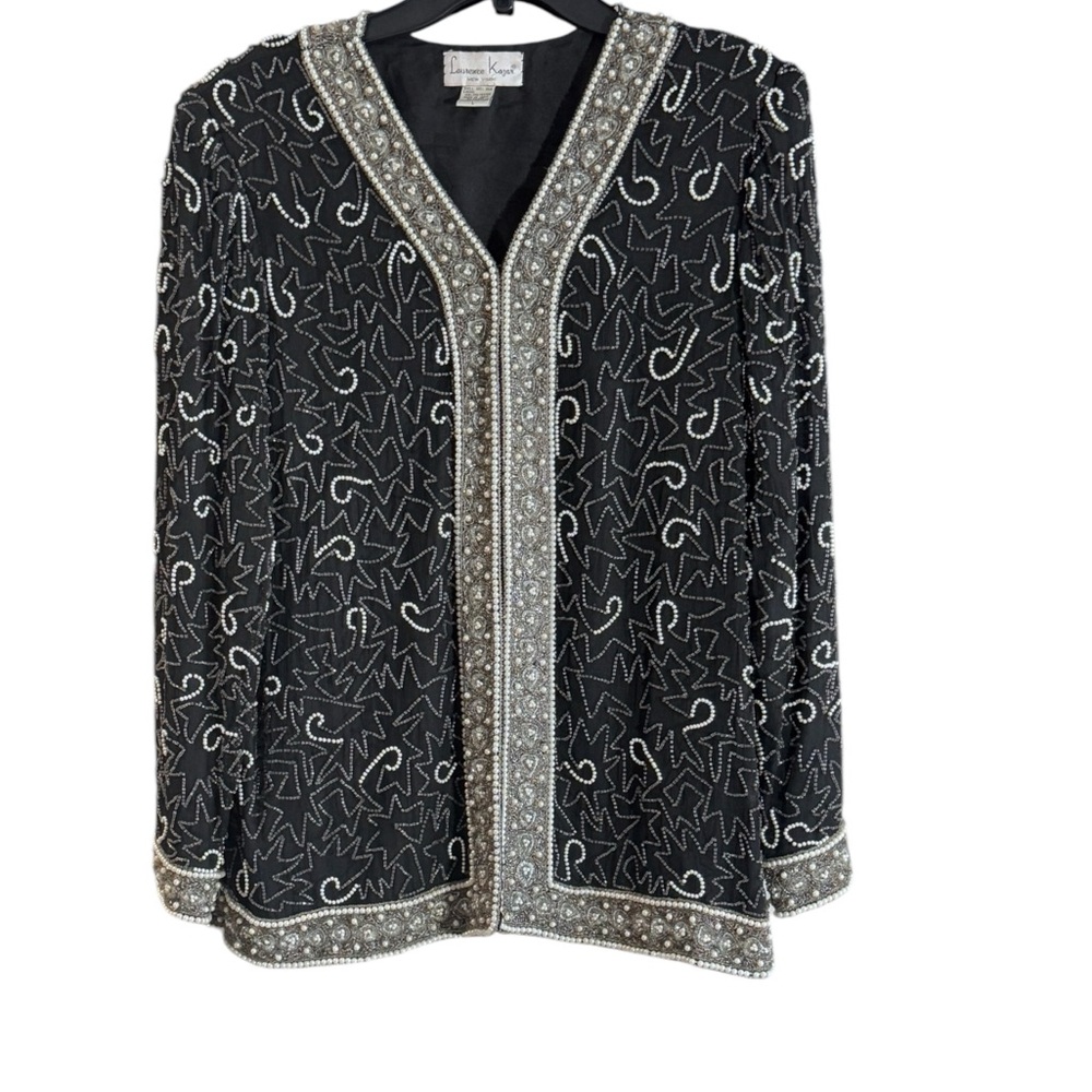 Laurence Kazar Vintage Beaded Jacket Large